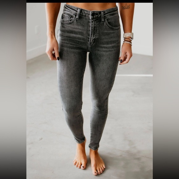 KanCan Skinny Jean Light Gray Womens Size 11/29 Stretch Denim High Rise Waist - Picture 1 of 12